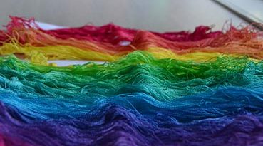 dyed skeins