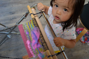 2 year old weaving
